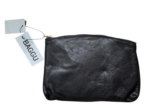 s-l500-24 BAGGU Small Black Leather Clutch Bag Women's Designer Handbag Purse New Tags - Image 1