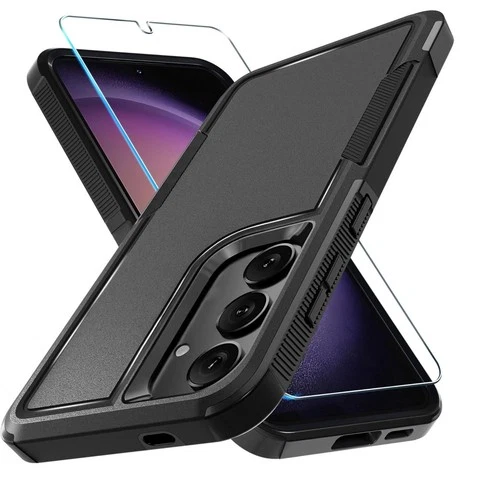s-l500-243 For Samsung Galaxy S25 FE Case Shockproof Phone Cover Dual Layer +Tempered Glass - Image 1