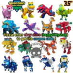 Gogo Dino Mini Dinosaur Transform Robot Figures Kids Boy Vehicle Toys Car 3.5