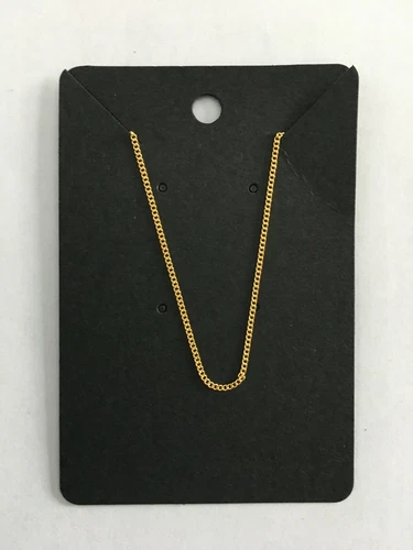 s-l500-257 New Child's Yellow Gold Filled Curb Necklaces 13 inch GF Choker Chain Jewelry - Image 1