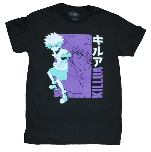 s-l500-295 Hunter X Hunter Mens T-Shirt -Killua Purple Aqua Box Stance - Image 1