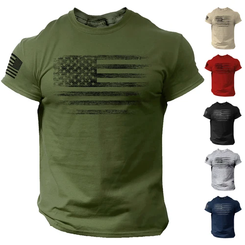 s-l500-348 USA Distressed Flag Men T Shirt Patriotic American Tee S - 2XL - Image 1
