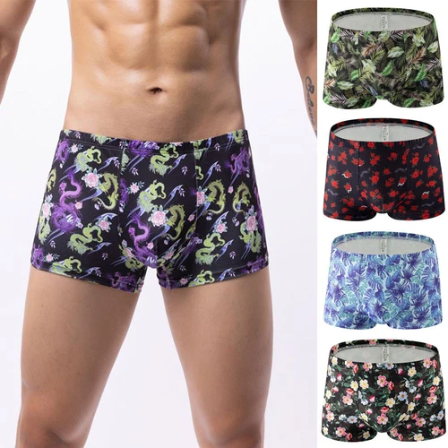 s-l500-389 Sexy Mens Printed Seamless Boxer Briefs Shorts Panties Underwear Underpants - Image 1