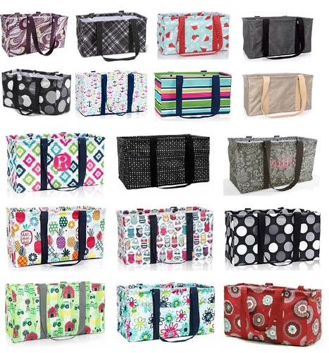 s-l500-476 Thirty One Medium Large Utility tote Beach Laundry Basket Storage Bag 31 Gift - Image 1