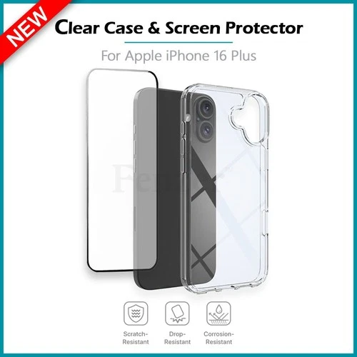s-l500-482 For Apple iPhone 16 Plus Phone Case Shockproof Cover + LCD Screen Tempered Glass - Image 1