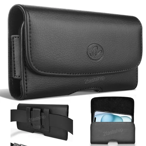 s-l500-52 For Samsung Galaxy S25 /S25+ S25 Ultra Edge Leather Case Belt Clip Holster Pouch - Image 1