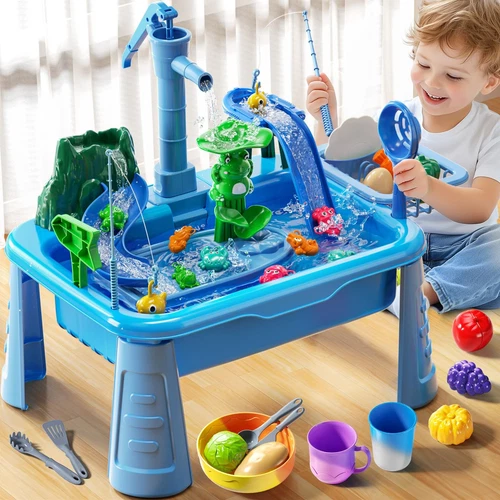 s-l500-78 Water Table For Toddlers Kids Boys 1-3 Beach Patio Backyard Outdoor Summer Toys - Image 1