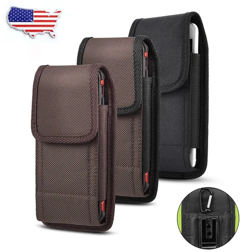 s-l500-87 Cell Phone Vertical Nylon Carrying Belt Clip Pouch Case Holster Cover For iPhone - Image 1